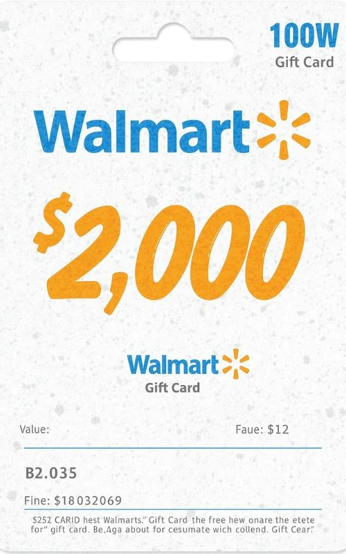 $2,000 Walmart Gift Card