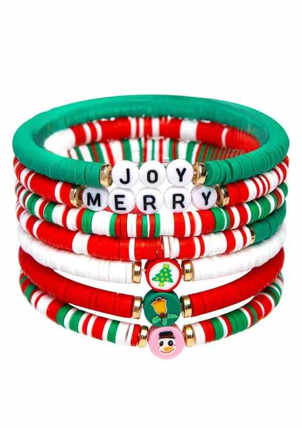Artlunar 6 Pack Christmas Bracelets