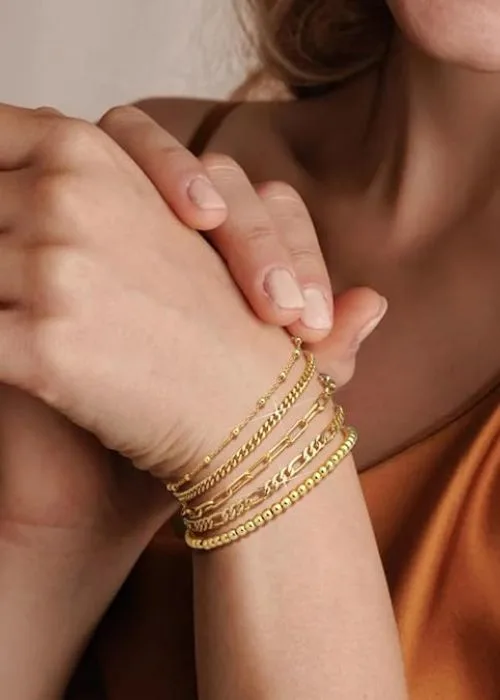 Gold Bracelets Set for Women