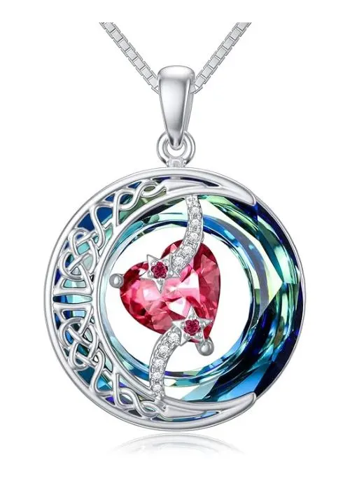 TOUPOP Christmas Gifts Birthstone Necklace