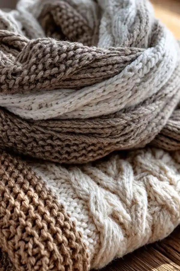 Knitted Scarf or Blanket