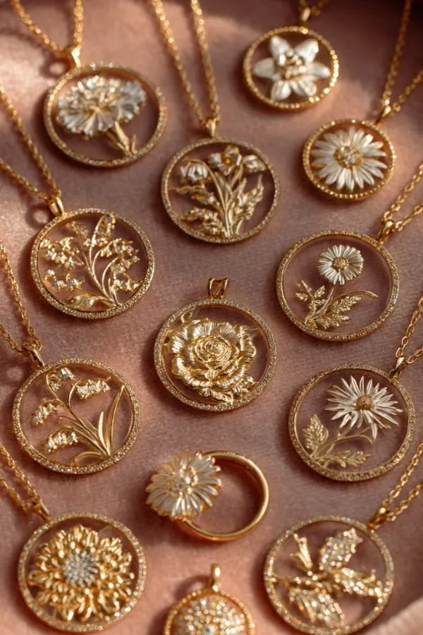 Birth Flower Jewelry