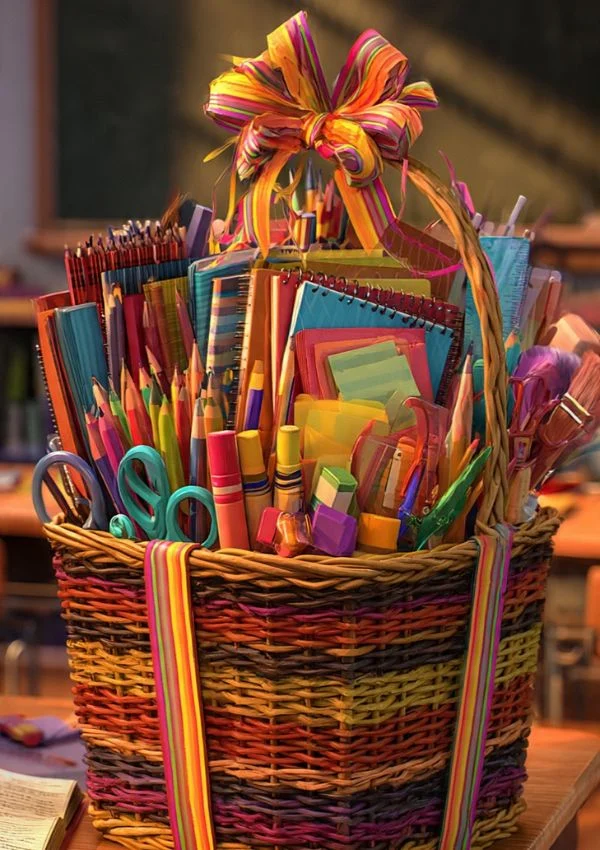 Classroom Supply Gift Basket