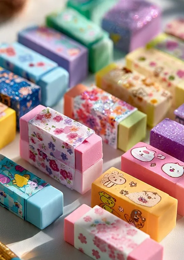 Decorated Eraser Set