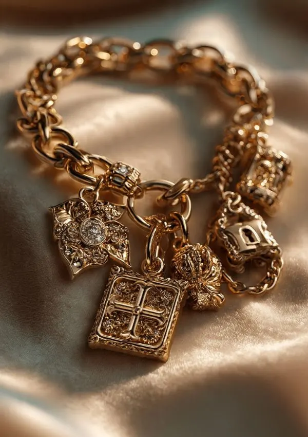 Gold Charm Bracelet