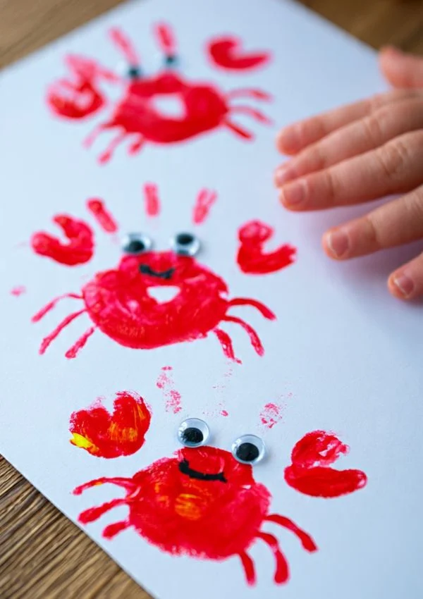 Handprint Crab Art