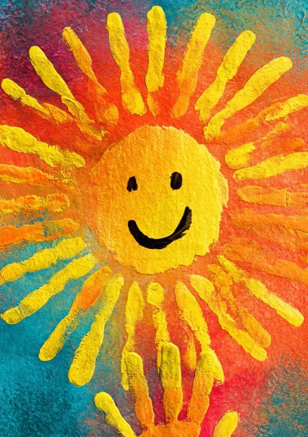 Handprint Sunshine Art