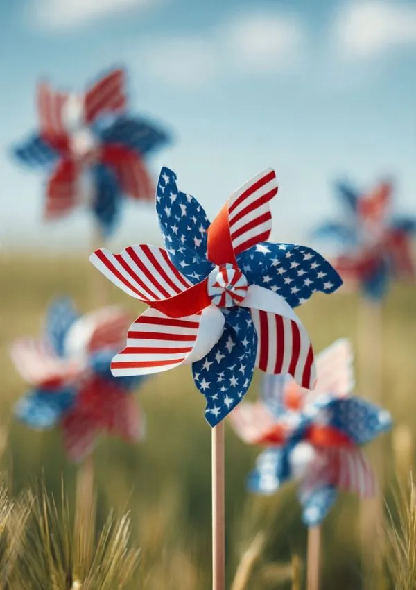 Patriotic Paper Pinwheels