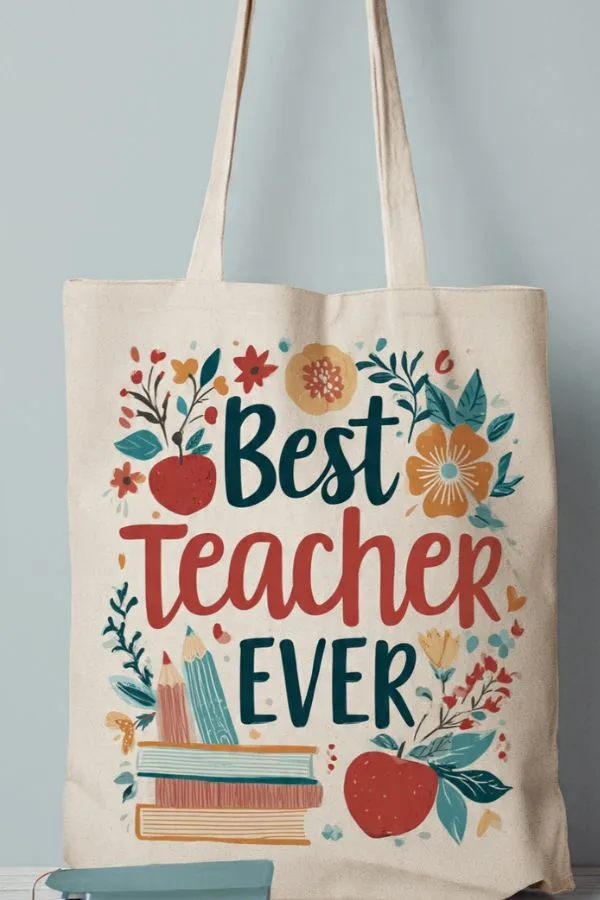Personalized Teacher Tote Bag