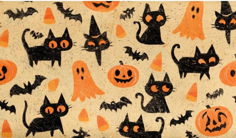 Vintage Halloween Wrapping Paper