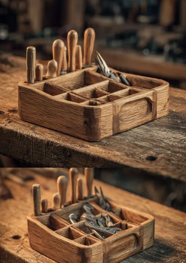 Wooden Tool Organizer