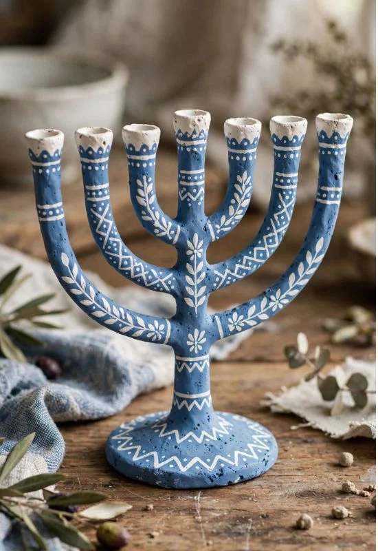 Air-Dry Clay Menorah