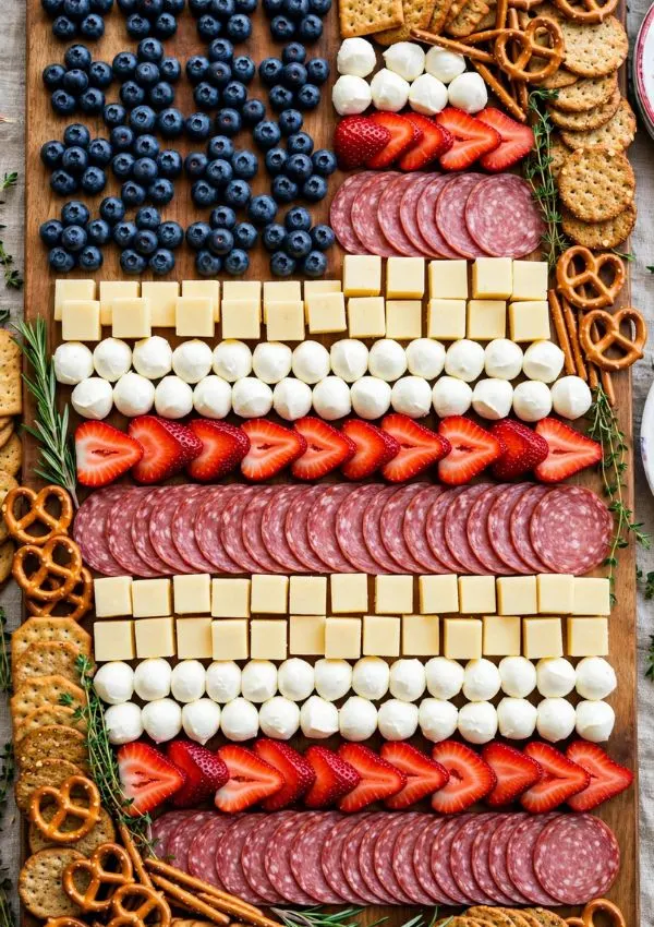 American Flag Charcuterie Board
