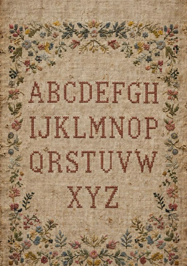 Antique Alphabet Sampler