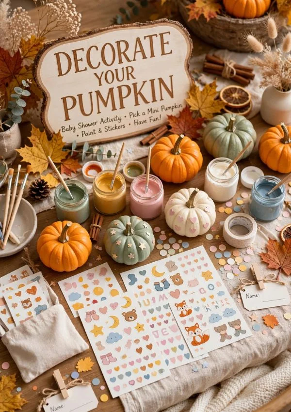 Baby Pumpkin Decorating Station