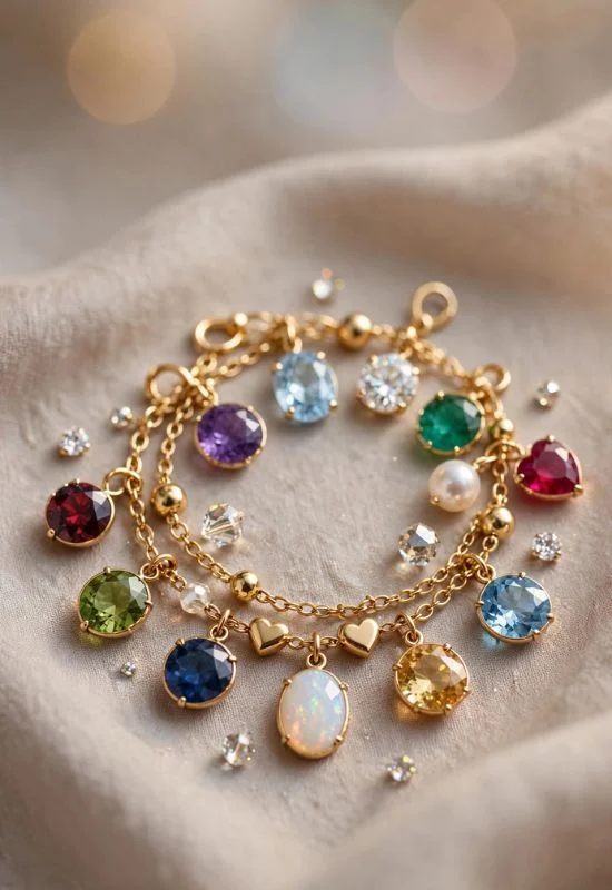 Birthstone Charm Bracelet