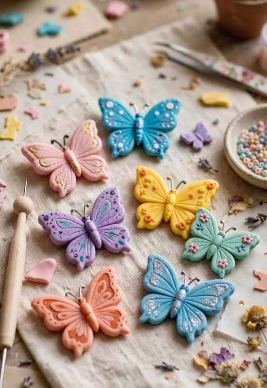 Butterfly Clay Charm