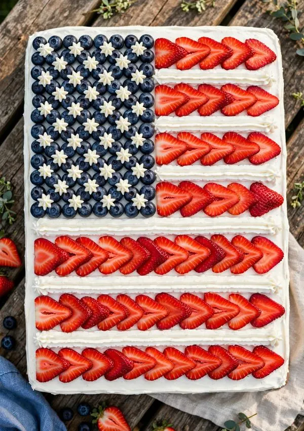 Classic American Flag Cake