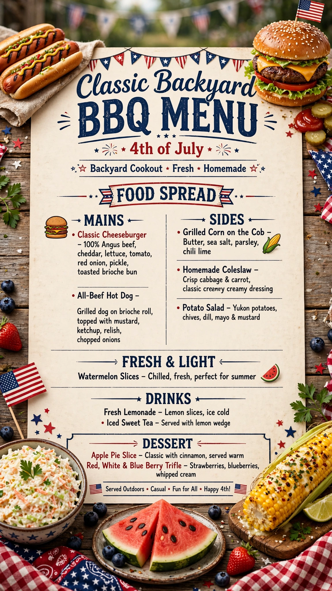 Classic Backyard BBQ Menu