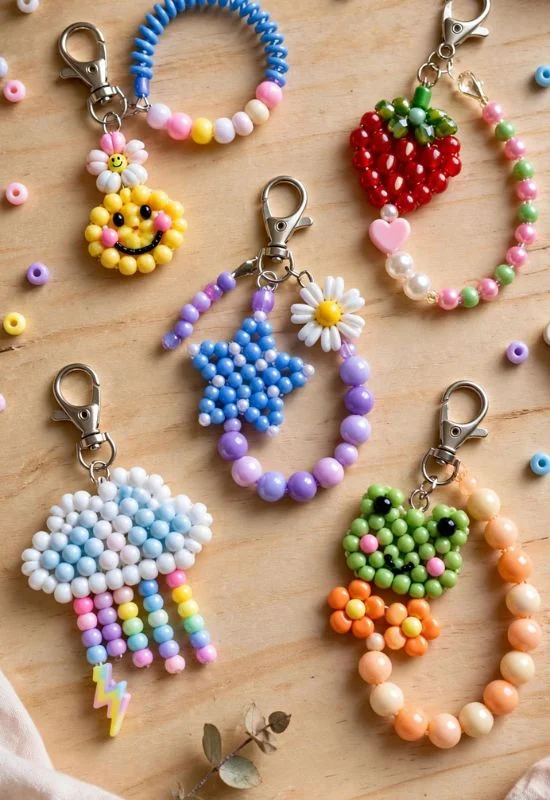 Colorful Beaded Phone Charm