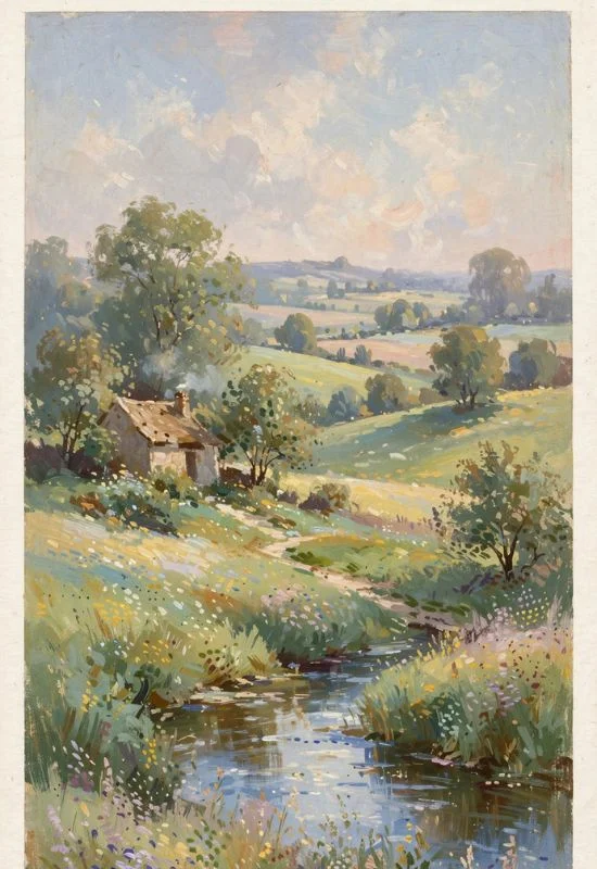 Countryside Painting Print
