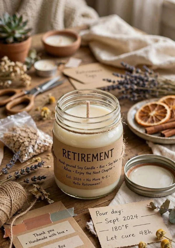 DIY Retirement Candle