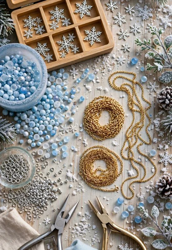 DIY Snowflake Charm Necklace