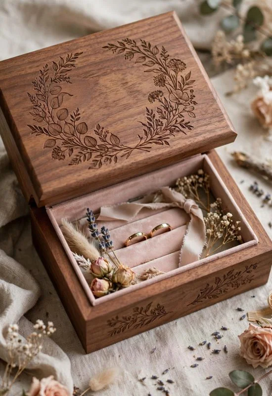 Engraved Wooden Keepsake Box