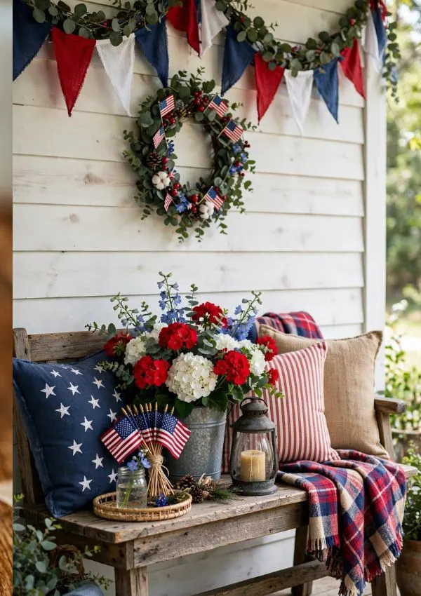 Farmhouse Bench Decor