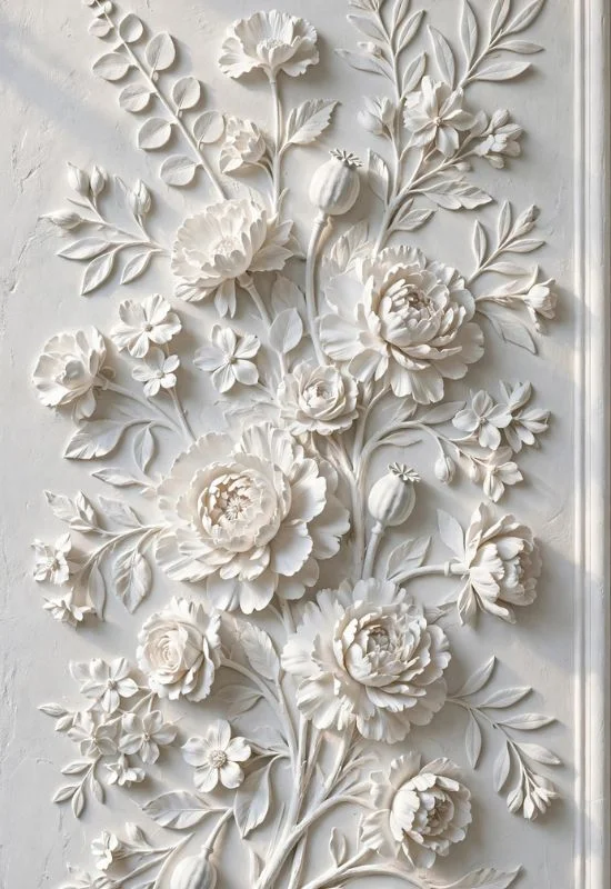 Floral Relief Wall Art