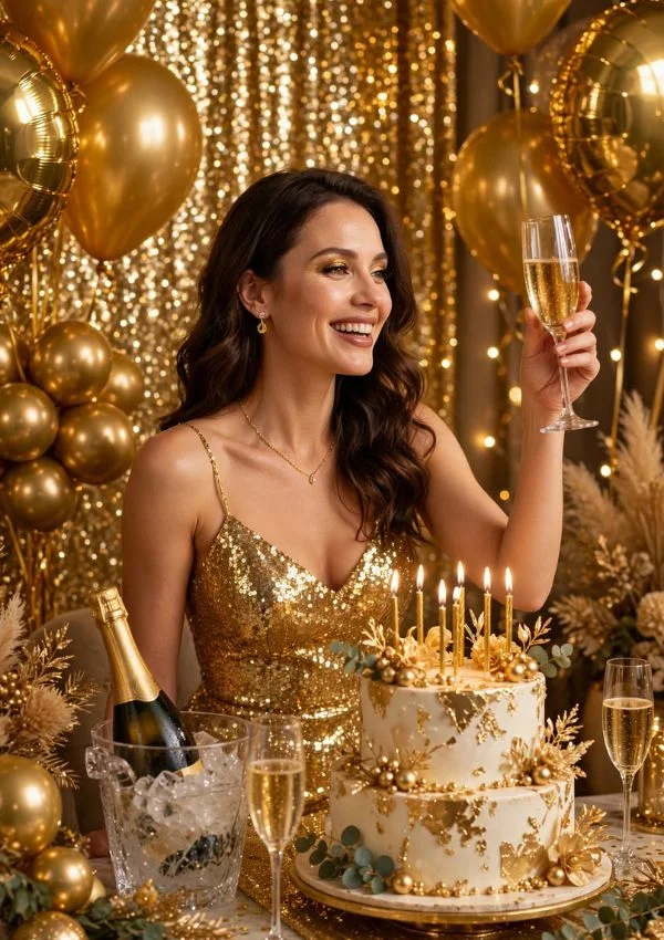 Golden Glam Birthday Party