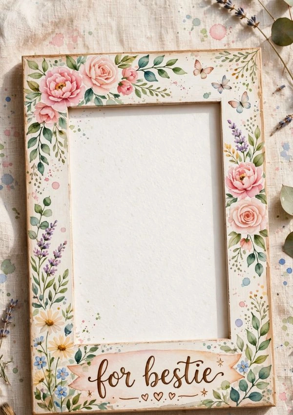 Hand-Painted Photo Frame
