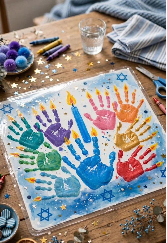 Handprint Hanukkah Placemat