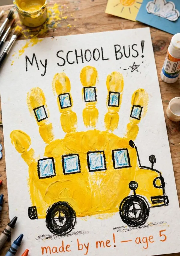 Handprint School Bus