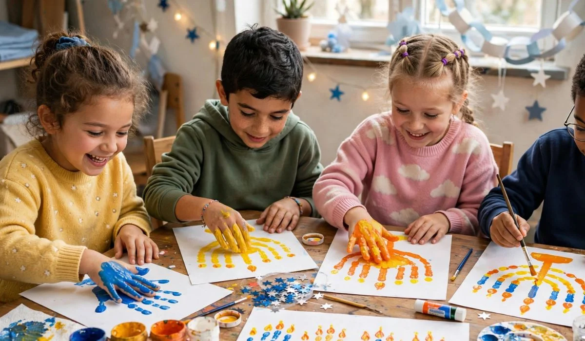 Hanukkah Crafts For Kids Hand Prints