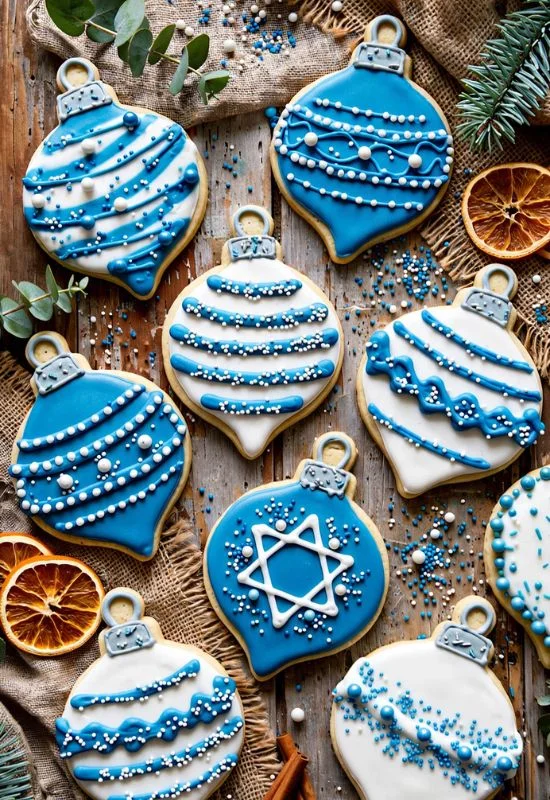 Hanukkah Ornament Cookies