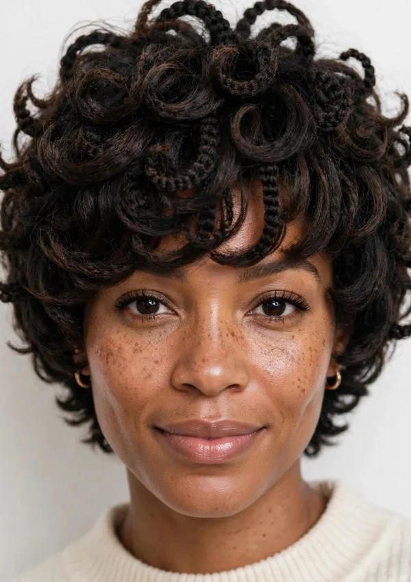 Layered Crochet Curls