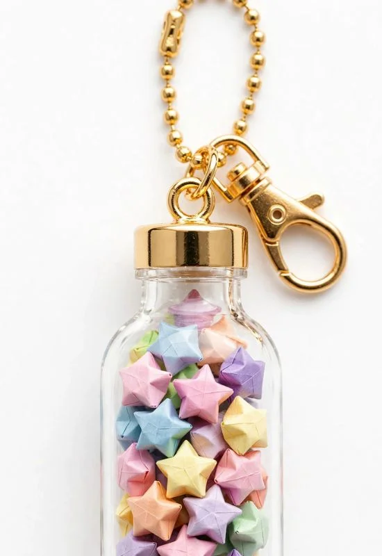 Lucky Star Origami Keychain