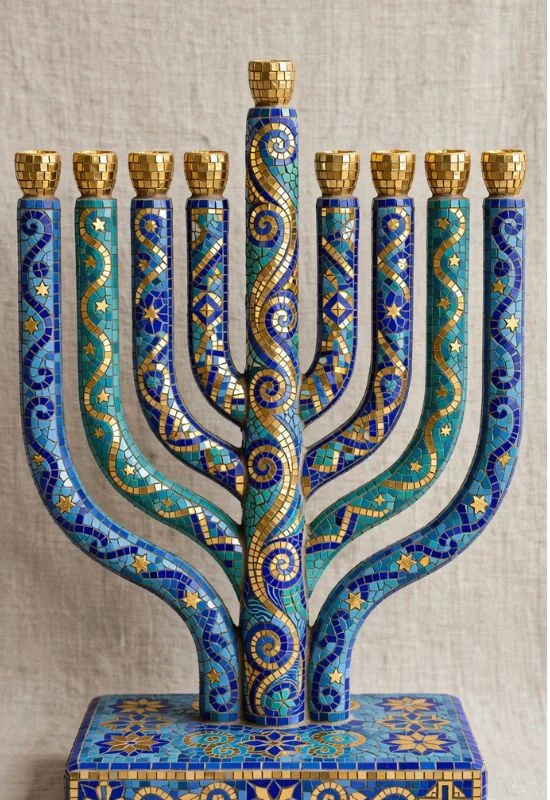 Mosaic Menorah