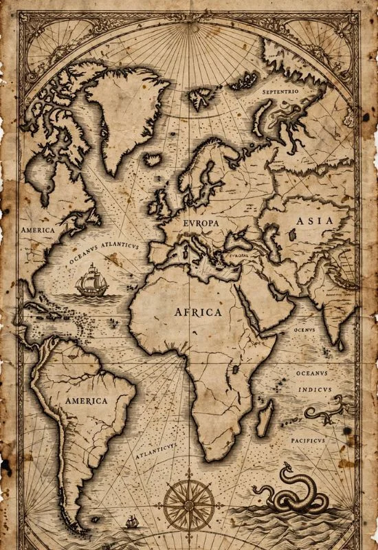 Old World Map Printable