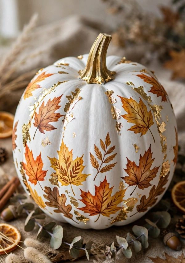 Painted Faux Pumpkin