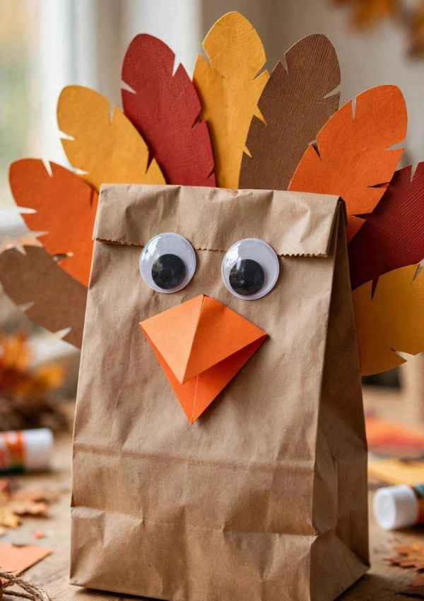 Paper Bag Turkey Puppet