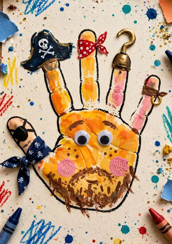 Pirate Handprint Art