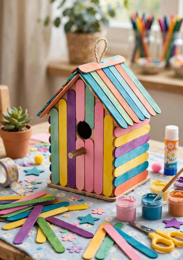 Popsicle Stick Birdhouse