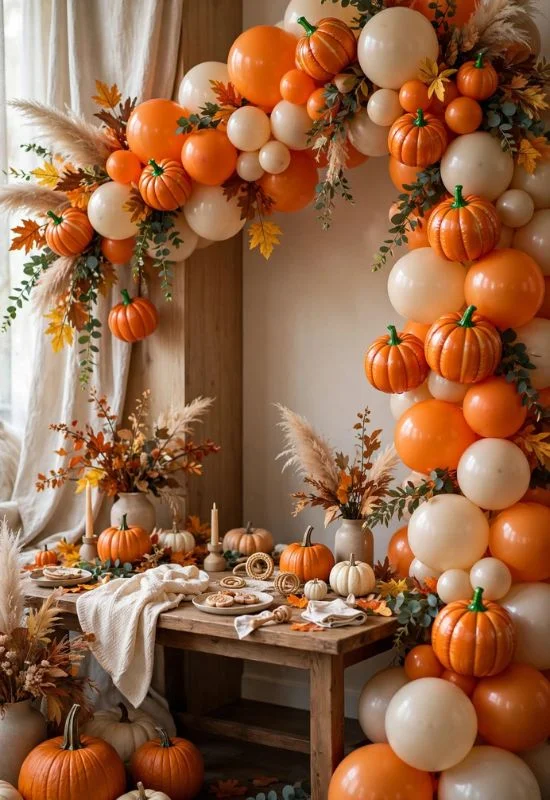Pumpkin Balloon Baby Shower