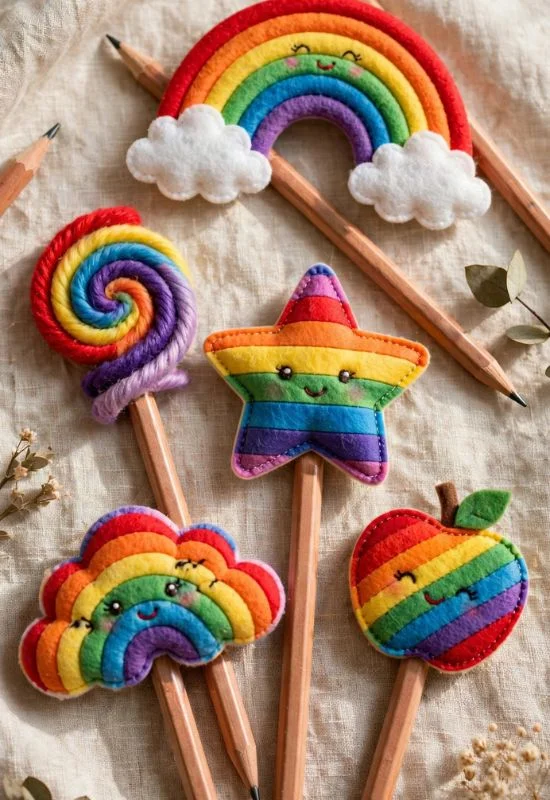 Rainbow Pencil Topper