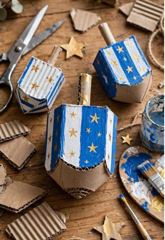 Recycled Cardboard Dreidel