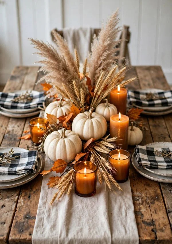 Rustic Farmhouse Thanksgiving Tablescape