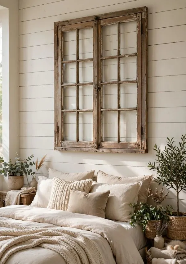 Rustic Window Frame Wall Art