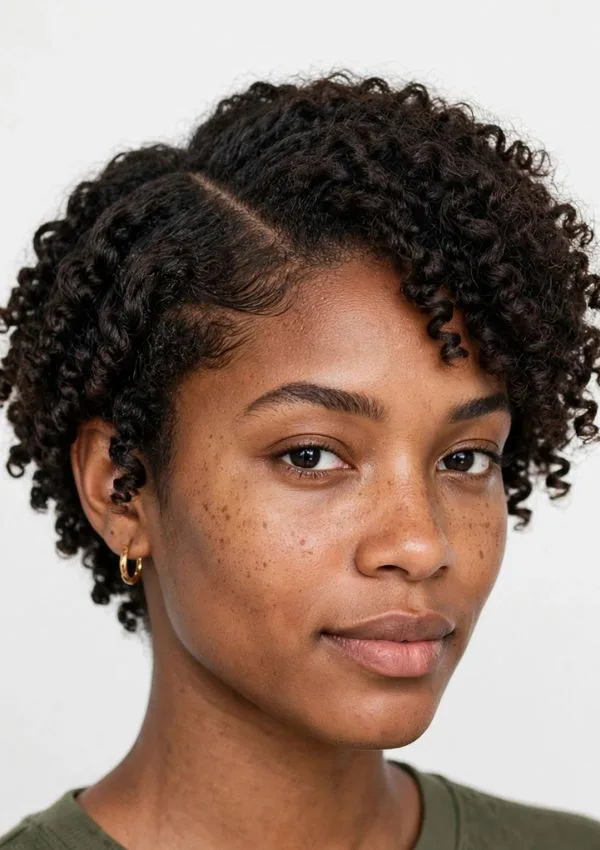 Side-Part Crochet Curls